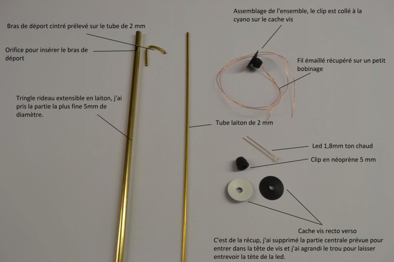 Pieces du lampadaire